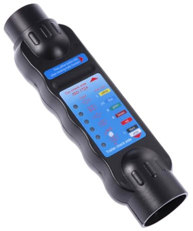 HAWILLOSCH Poliger Anhänger Steckdosen Tester Für Pkw LKW Caravan Pferdeanhänger Licht Schaltungsprüfung Kompatibel Norm Steckverbindungen