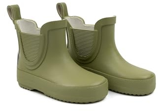Mikk-line Kurze Gummistiefel Kinder 19 Sage | Barfuß Gummistiefel Kinder | Wasserdicht Regenstiefel Kinder | Gummistiefel Kurz Kinder | Regenstiefel Kinder
