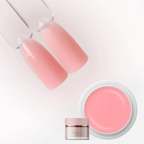 No File Aufbaugel für Gelnägel WARM PINK 50ml für Profis & Anfänger als UV Gel SELBSTGLÄTTEND OHNE FEILEN · für UV & LED geeignet · pinchbar, mittelviskos · Lynis-Nailshop.de