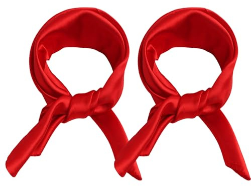 Yenvory Nickituch Damen 50 * 50 cm, 2 pcs Neckerchiefs, Seidentuch Halstuch, Bandana Kopftuch, Leichtes Tuch Seide für Damen & Herren