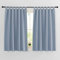PONY DANCE Schlaufenschal 2er Set Blickdichte Fenstergardinen Küche Vorhang Hitzeschutz mit Schlaufen Verdunklungsvorhänge Kinderzimmer Curtains H 145 x B 140 cm, Spa-blau