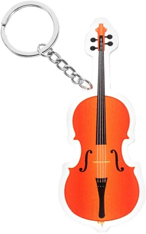 Kisangel Acryl Violoncello Schlüsselanhänger Kompakt Einzigartiges Musikgeschenk Kleine Anhänger Taschen-deko Für Musiker Konzert Party Geschenk