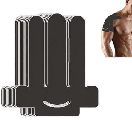 ANAMPION Kinesiotapes Vorgeschnitten for Schulter 12Stück | Wasserfestes kinesiotape für Schmerzlinderung,Original Baumwolle Handgelenk Tape für Sport&Dauerhafte Unterstützung