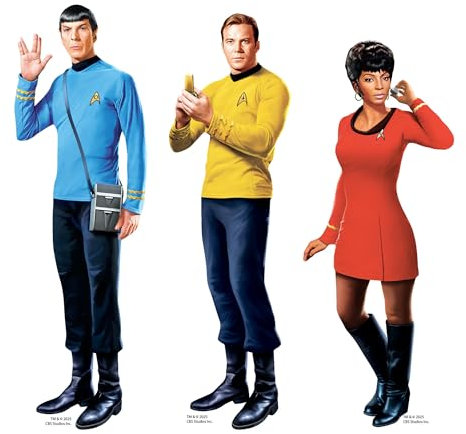 Star Cutouts SC4834 Star Trek Original Series Regal Top Pack Captain Kirk, Uhura, Spock Pappaufsteller Höhe 30 cm