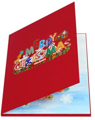 3D Popup Weihnachtskarte mit Lichtern und Weihnachtsmelodie zarte Festivaldekoration u