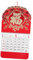 Mipcase Kalender im Chinesischen Stil Zarter Hängekalender mit Traditionellem Design für Jahr Schlange Wandkalender mit Internationalen Feiertagen und Kreative