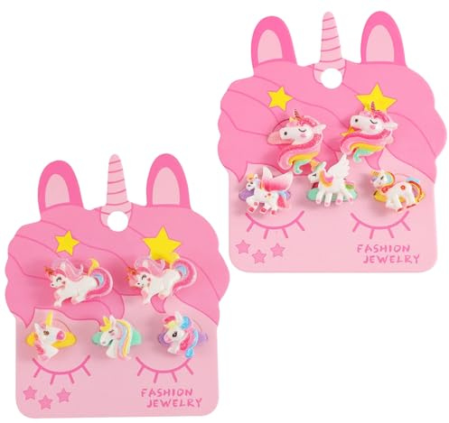 10 Stück Set Haargummis Mädchen, Einhorn Haarreif, Zopfgummis Mädchen, Haarschmuck Mädchens, Bunte Haarbänder Mädchenes ﻿