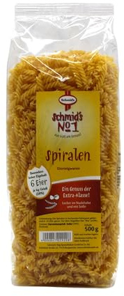 Schmid’s No 1 Spiralen | Premium Pasta mit perfektem Biss & idealer Soßenaufnahme | voller Geschmack für vielseitige Genussmomente (500 g)