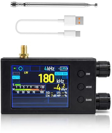 WOOKLEA TEF6686 - Receptor de radio de banda completa de 65 a 108 MHz, radio de bolsillo de onda corta, aleación de aluminio CNC, pantalla táctil de 2.8 pulgadas, para recepción remota FMDX