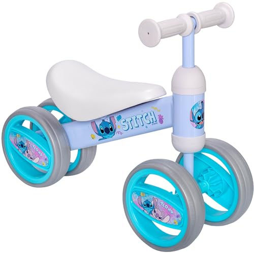 sarcia.eu Rutschfahrzeug, 4 Räder, leicht und stabil aus Metall 1+ Jahr (Stitch Blau)