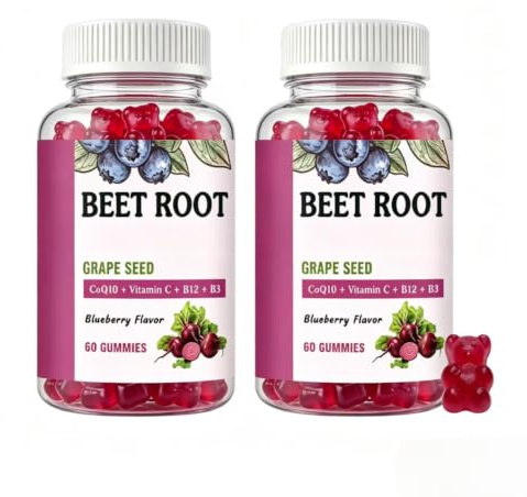 Rote-Bete-Wurzel – Durchblutungs- und Energieunterstützung, 60 Stück | Rote Bete, Granatapfel, Traubenkernextrakt und Vitamin B12. Unterstützt die tägliche Ausdauer