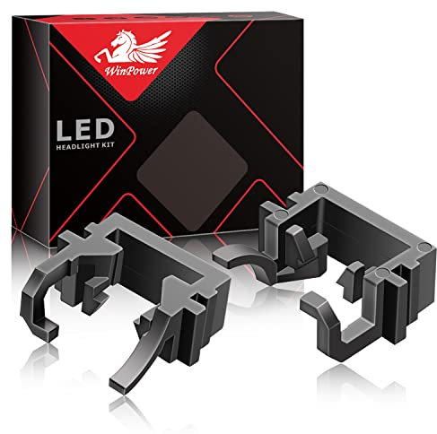 WinPower H1 LED Birne Basis Clips Adapter Halter Haltefedern Unterstützung Steckdose Lampensockel Kompatibel mit Focus MK1 MK2 MK3 Mondeo MK4 Fiesta MK7 Carnival usw., 2 Stücke