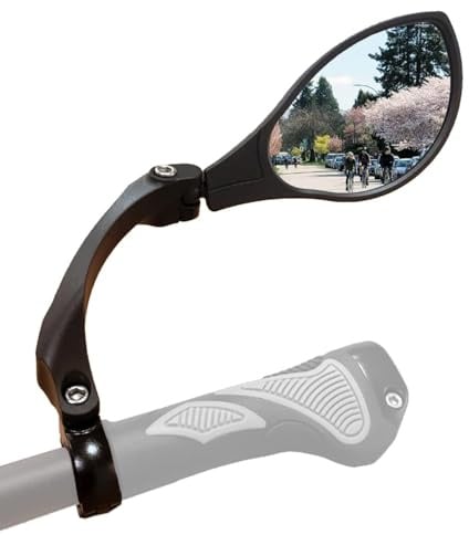 Hafny Fahrrad-Spiegel für Lenker, HD-Glas, silberfarben