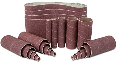WEN 6524SP240 240-Grit Combination Belt and Sleeve Sandpaper Set, 24-Pack