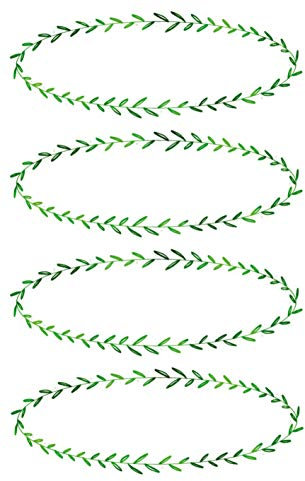 AVERY Zweckform Haushaltsetiketten selbstklebend 8 Aufkleber Ranke (Marmeladenetiketten zum Beschriften von Selbstgemachten, wasserfest) grün weiß 59955