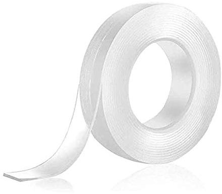 ZALUJMUS Multipurpose Double Sided Mounting Tape - Washable Traceless Clear Adhesive Tape - Household & Industrial Gel Grip Tape (L:3m W:10mm Thick:1mm)