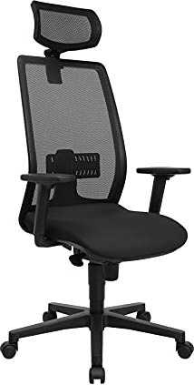 Topstar Drehstuhl T240 schwarz/schwarz inkl. höhenverstellbare Armlehnen, inkl. Kopststütze