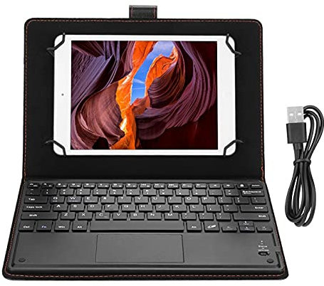 Bluetooth Keyboard with Touchpad, Wireless Ultra Slim, Large Capacity Battery, Support Android/OS/Win Systems, with Protective Case, for 9.7-10in Tablet PC