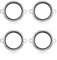 WANDIC Strass-Foto-Charm, 4 runde Doppelschnalle, Kristall-Foto-Anhänger, Brautschmuck, Hochzeitsstrauß, Charms, Erinnerungsmedaillons für 2 Bilder