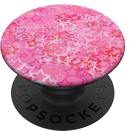 Pink PopSockets for Women Girls Pink Pop Socket Stars Pink PopSockets Adhesive PopGrip