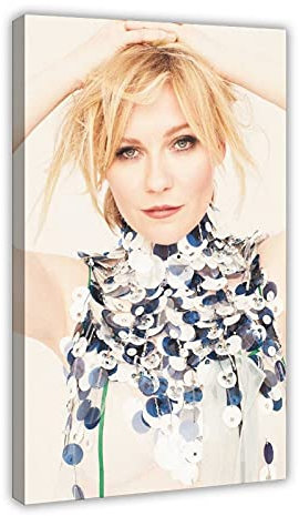 Sänger-Poster Kirsten Dunst 17, Leinwand-Poster, Schlafzimmer, Dekoration, Sport-Landschaft, Büro, Raumdekoration, Geschenk, 30 x 45 cm, Rahmen: