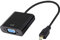 XMSJSIY Adaptateur audio Micro HDMI vers VGA 1080p Full HD Micro HDMI mâle vers VGA femelle Interface pour moniteurs de bureau, projecteurs, ordinateurs portables, tablettes