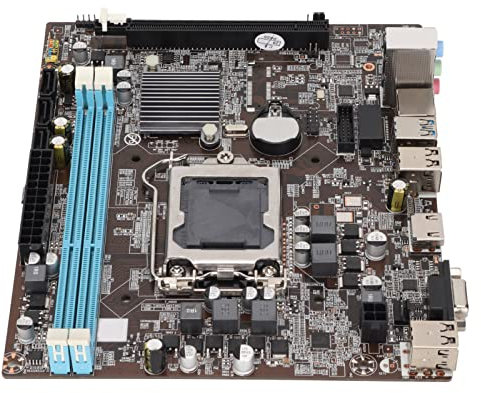 Placa Base H110 PC, Placa Base DDR3 Estable CPU Combo RTL8105E Tarjeta de Red 100M con Cable SATa Deflector para LGa 1151 para para Computadoras de Escritorio