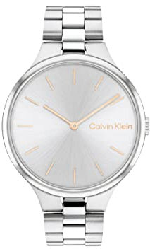 Calvin Klein Orologio Analogico al Quarzo da Donna Collezione LINKED BRACELET 32MM con Cinturino in Acciaio Inossidabile Bicolore - 25200132
