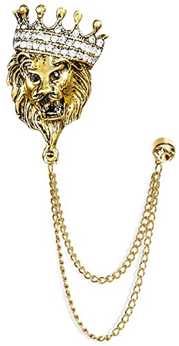 Vintage-Tier-Quasten-Brosche für Herren und Damen, Punk-Buck-Anzug, Krawatte, Anstecknadel, Hirsch, Widm, Eule, Strass, Kragen, Kette für Freund, Geschenke, Legierter Stahl, Strass