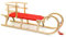 HolzFee Hörnerschlitten Baran S 120 RR RLS Rot Gurtsitz mit Lehne Buchenholz