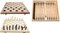 3 in 1 Spielset Schach, Dame und Backgammon (39 x 39 cm), Spielbrett mit Spielfiguren, Chess, Checkers, Draughts, Nardy, Nardi, Schachbrett, Schachspiel aus Holz