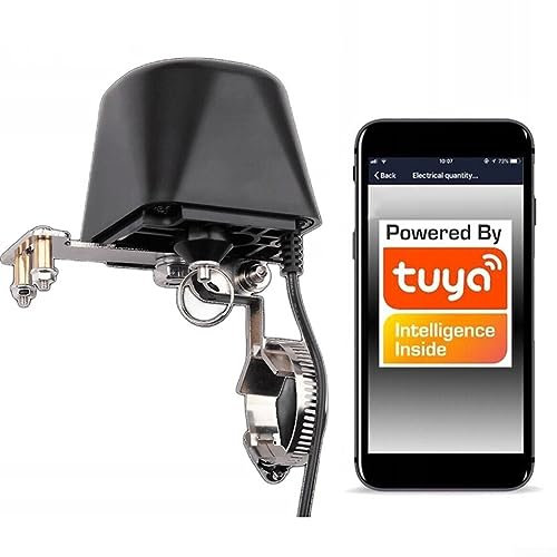 Válvula de agua inteligente WiFi/Bluetooth con control por voz,Para TUYA WiFi 2.4GHz Control de Válvula Control Inteligente Agua/Gas Válvula Tipo Válvula para cocina, jardín y granja