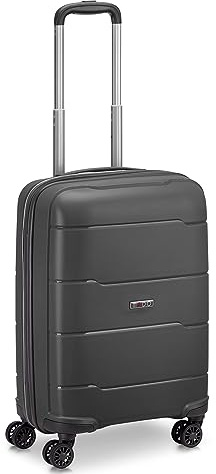 MODO BY RV RONCATO Galaxy Trolley mit 4 Rollen, starr und mit TSA-Verschlusssystem, grau, 55 x 40 x 20 cm