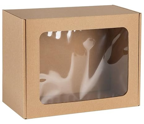 Rechteckige Form Box mit Fenster, Geschenkbox 25x20x10cm x1