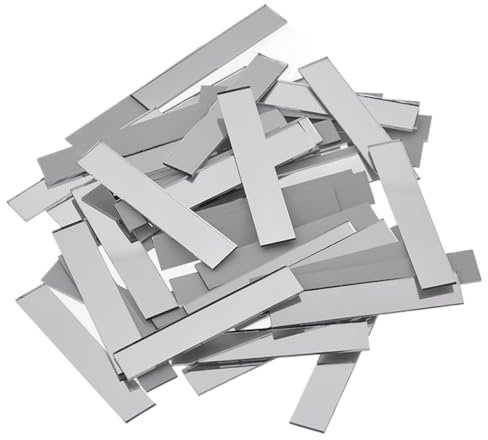 Mosaiksteine Zum Basteln 50 Teile/satz Rechteck Glas Spiegel Mosaik Fliesen Aufkleber DIY Home Bad Wand Dekoration Liefert Materialien