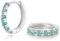 SILBERTALE Damen Opal Creolen Ohrringe Silber 925 Mit Grün Opal Kleinen Creolen Nickelfreie Ohrringe 8mm