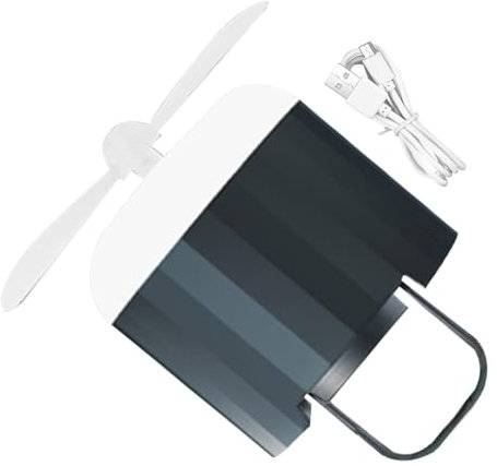 shjxi Adjustable Cooling Fan, Camping Fan Light, Rechargeable Camping Fan, Usb Rechargeable Camping Light, Portable Tent Cooling Fans with Light for Survival, Garden Bbq, Campings, Hiking