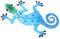 CIYODO schmiedeeiserner Gecko-Anhänger dekorative Wandskulpturen Wohndekoration retro wanddeko schlafzimmer wandverkleidung küche spielzeug wand handwerk dekor Gecko-Ornament Eisen Blue