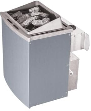 Karibu Sauanofen 9kW Finnisch Saunaofen mit integrierter Steuerung Easy ink. 18 kg Diabassteine Sparset 1
