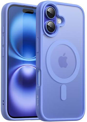 JETech Magnetic Case for iPhone 16 Plus 6.7-Inch Compatible with MagSafe, Translucent Matte Back Slim Shockproof Phone Cover (Ultramarine)