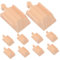 JOINPAYA 10St -Bahn-Gleis Guide Rail bahnho Railroad Spielzeug Eisenbahn zubehör Set Spielzeug Eisenbahn Puzzle Holzbahngleis Kinderaccessoire Eisenbahnstrecke Holzspielzeug hölzern