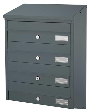 Briefkastenanlage Safepost ScanPro BDL 912 anthrazit (RAL 7016) 4fach