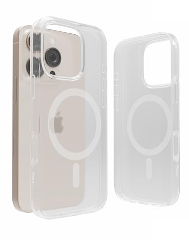 Allity Clear Protector Mag Hülle für iPhone 16 Pro Max – Transparentes Case, Kompatibel mit MagSafe, Dünnes Handyhülle Kratzfest Stoßfest Anti-Vergilben, Schutzhülle mit Erhöhten Rändern für Kamera