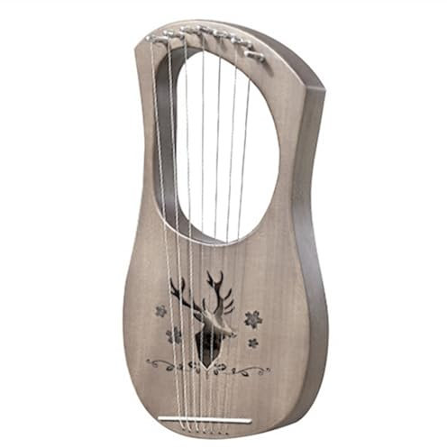 XPJYUA Arpa de Lira Arpa de Lira de 7 Cuerdas Caoba Cuerdas de Metal de Madera Maciza Instrumentos de Cuerda