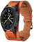 VZEXJIU Bracelet en Cuir Compatible avec Samsung Galaxy Gear S3 Classic/Frontier Band Galaxy Watch 3 45mm pour Huawei Watch GT 5 Pro 22mm Bracelets en Cuir Véritable pour Femmes Hommes(Orange/Texture)