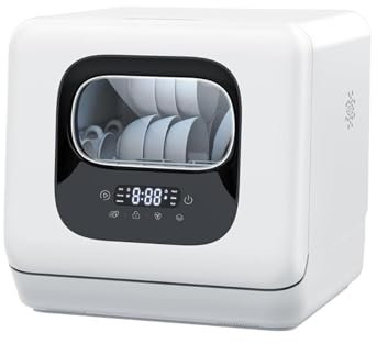 PUFAHAU Dishwashers- Countertop Dishwasher 6 Washing Programs & Hot Drying Dish Washer with 360Dual Spray with Child Lock&Delayed Start Portable Dishwasher Perfect for Home, Apartments & RVs