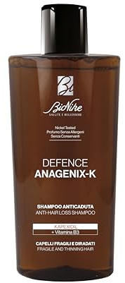 BioNike Defence Anagenix-K, Shampoo Anticaduta, Contrasta la Caduta dei capelli e il Diradamento del cuoio capelluto, Uomo e Donna, 200 ml
