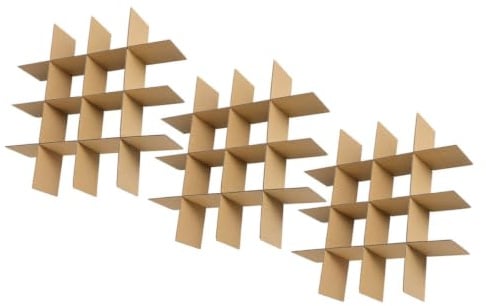 Séparateur Carton pour Déménagement 18 Pcs Papier Khaki | Carton Verre Demenagement, Compartiment D'emballage de Boîte, Séparateurs en Verre pour Boîtes