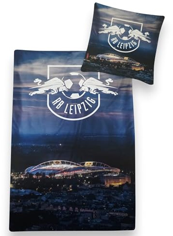 RB Leipzig Bettwäsche - Arena - 2-teilig | 135 x 200 cm | RBL - Plus Lesezeichen Wir lieben Fußball