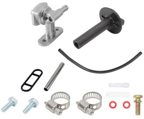 Gurtt Conjunto de grifo y palanca de combustible para ATV Yamaha Grizzly 350 660 Bruin 350 YFM350. Depósito de combustible con grifo, válvula e interruptor 5KM-24500-10-00 1NS-F4524-00-00